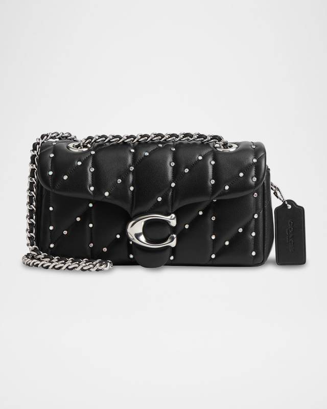 Tabby 20 Crystal Rivet Quilted Leather Shoulder Bag